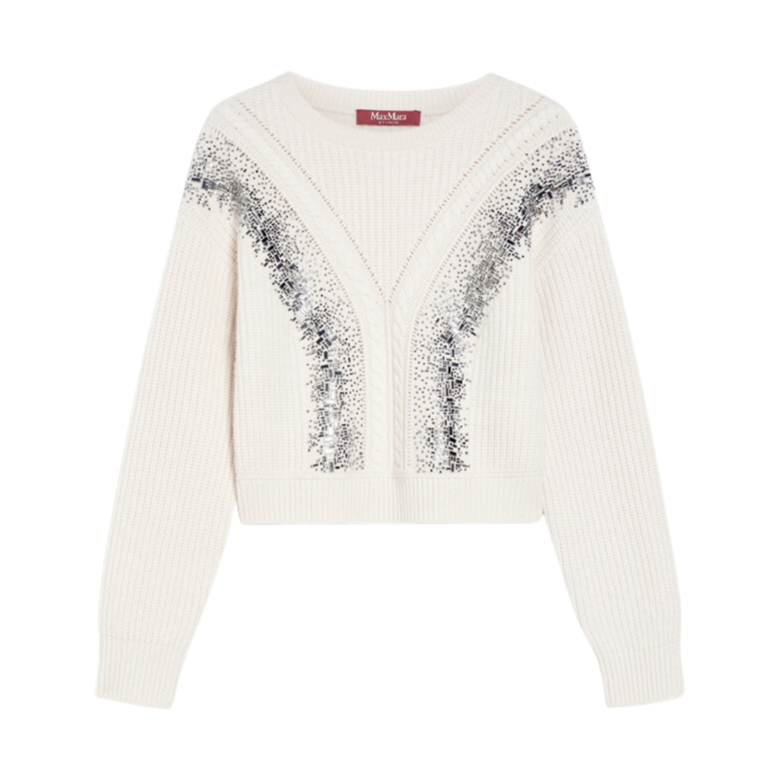 (W) 막스마라 레시 립 울 니트 알비노((W) Max Mara Lessy Rib Wool Knit Albino) - 1