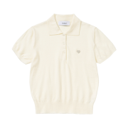 Knitted W Basic Essential Washable Collar Knit Ivory