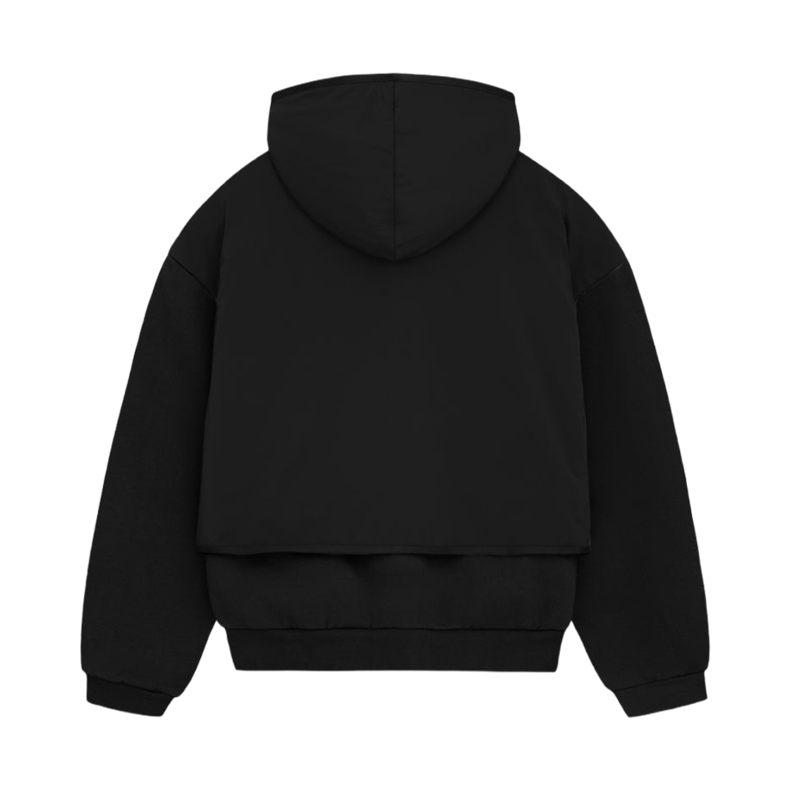 에센셜 나일론 플리스 후디드 스웨터 제트 블랙 - 24SS(Essentials Nylon Fleece Hooded Sweater Jet Black - 24SS) - 2