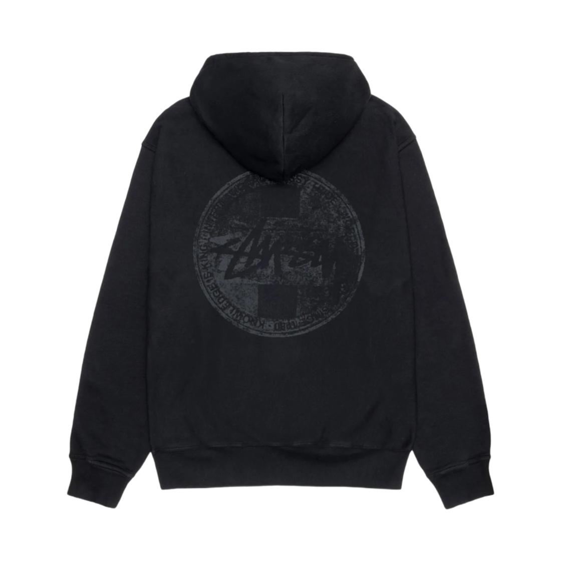 1925116 Stussy Dot Stamp Pigment Dyed Hoodie Black