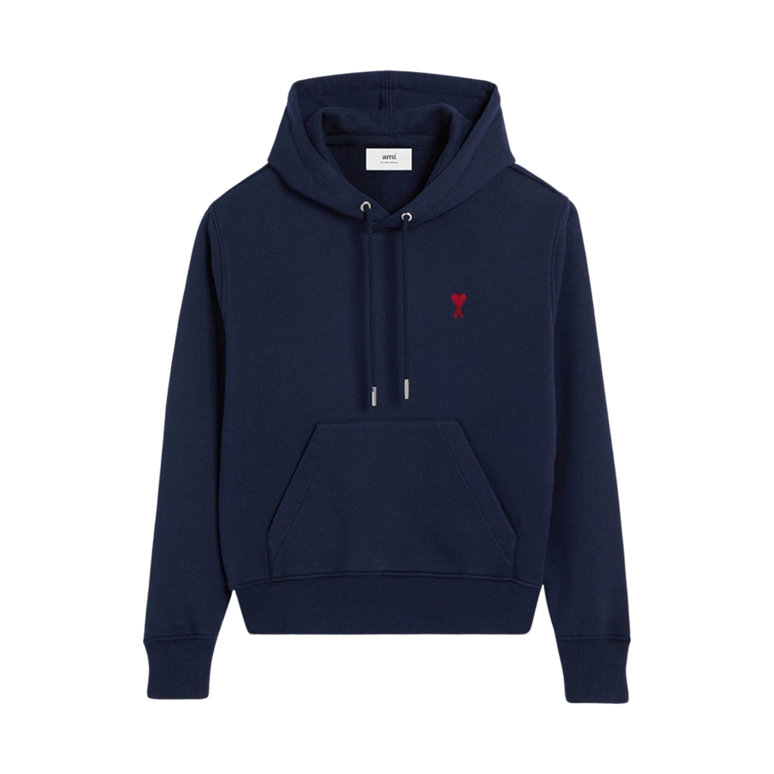 AMI AMI de Coeur Loopback Oragnic Cotton Fleece Hoodie Night Blue · S