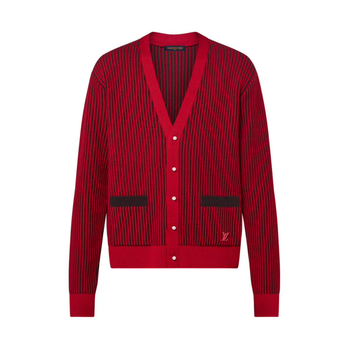루이비통 x 박서보 울 가디건 레드(Louis Vuitton x Park Seo-Bo Wool Cardigan Red)