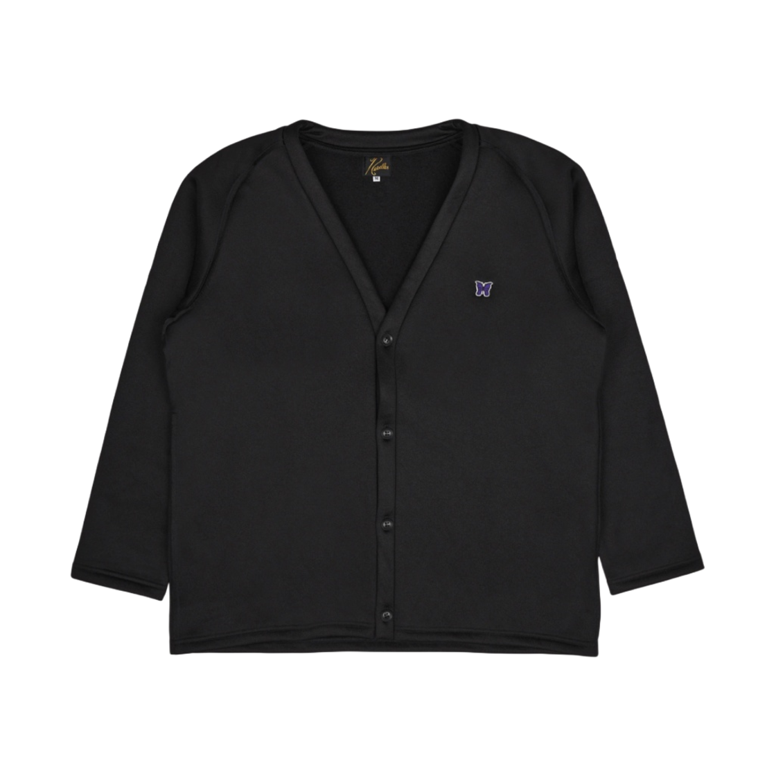 니들스 PE/C 라인드 플리스 브이넥 가디건 블랙(Needles PE/C Lined Fleece V-Neck Cardigan Black)