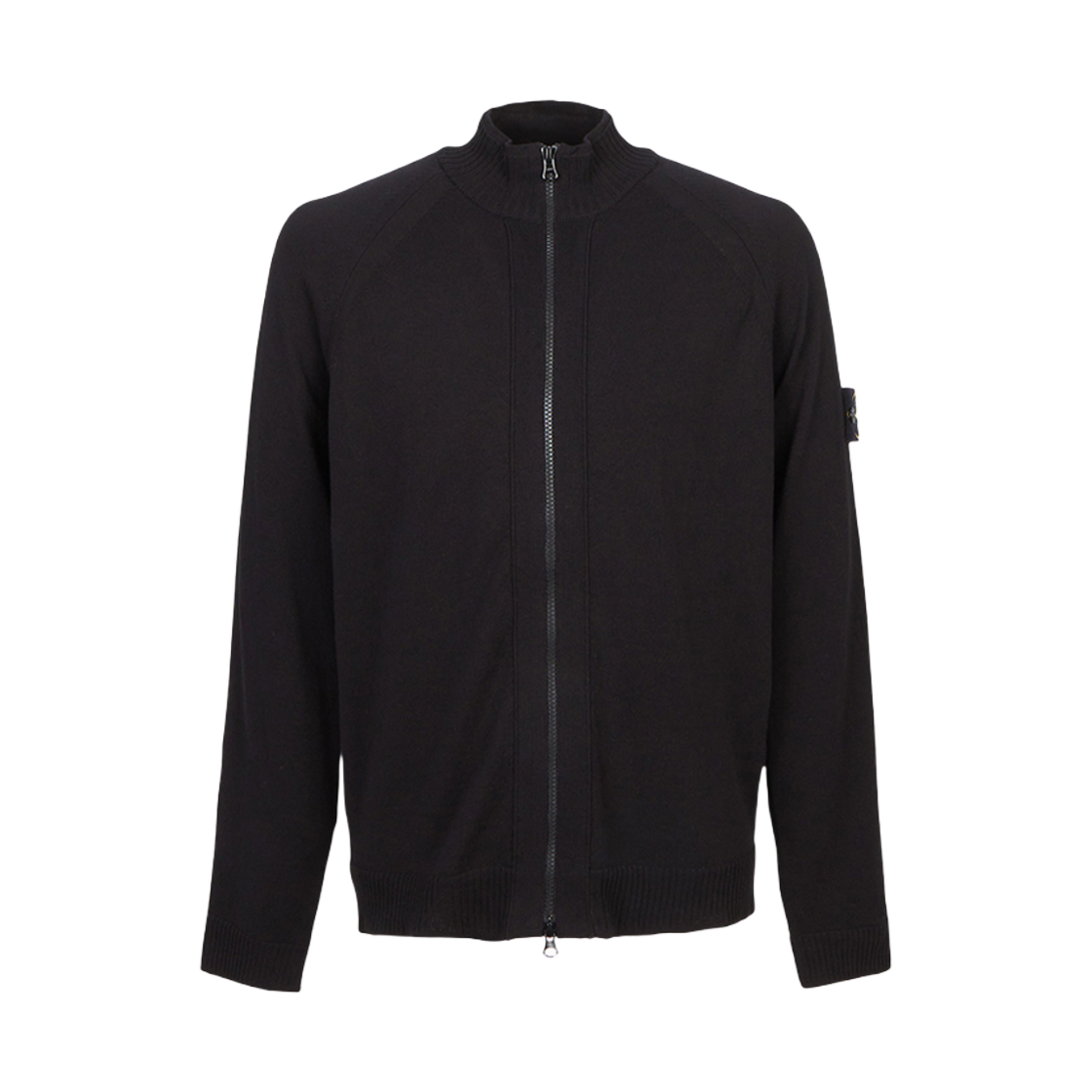 스톤 아일랜드 집업 가디건 블랙 - 25SS(Stone Island Zip Up Cardigan Black - 25SS) - 1