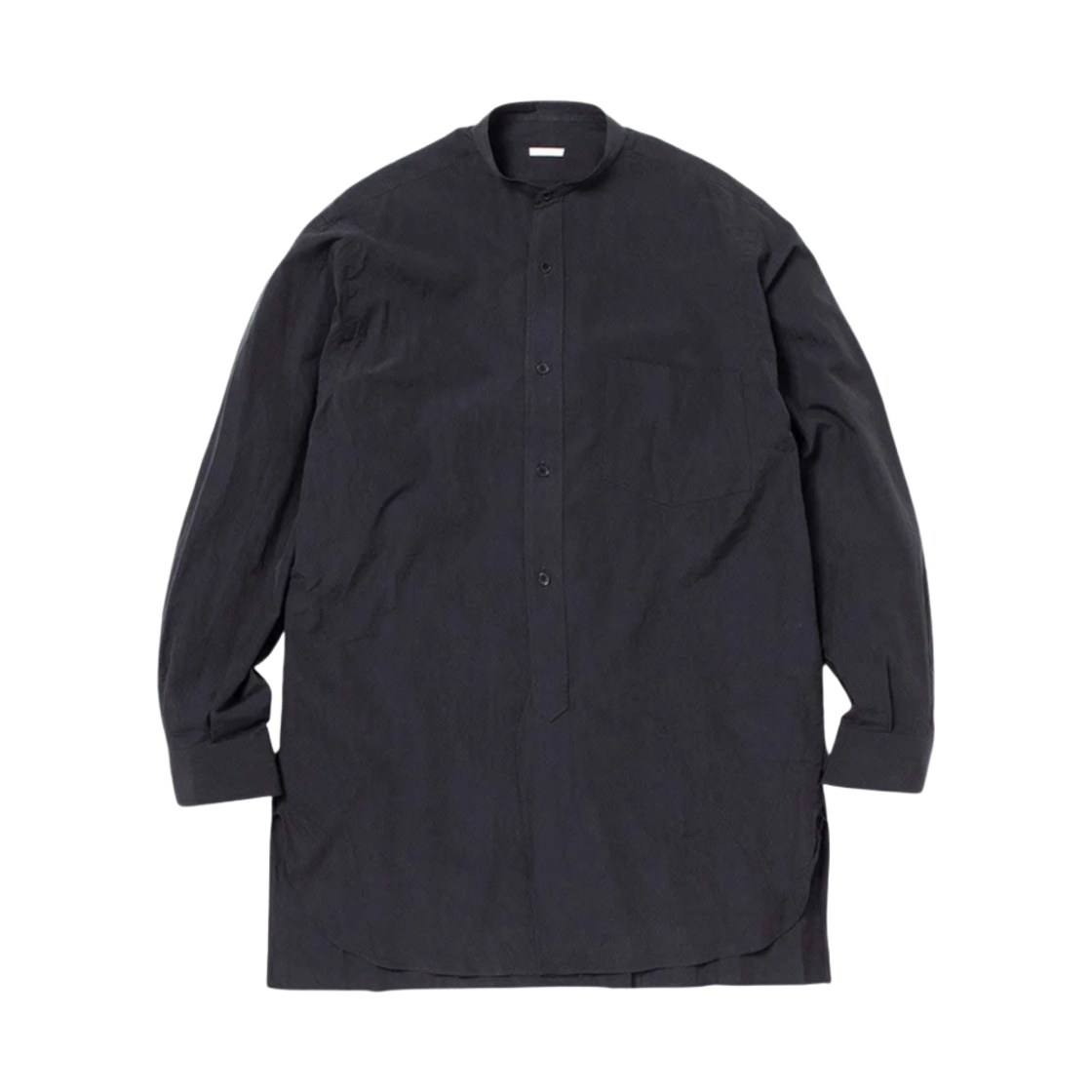 코모리 밴드 칼라 셔츠 네이비 - 23SS(Comoli Band Collar Shirt Navy - 23SS)