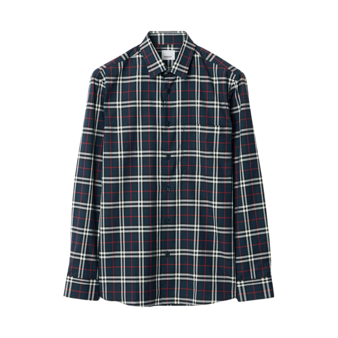 8073220 Burberry Check Cotton Shirt Navy