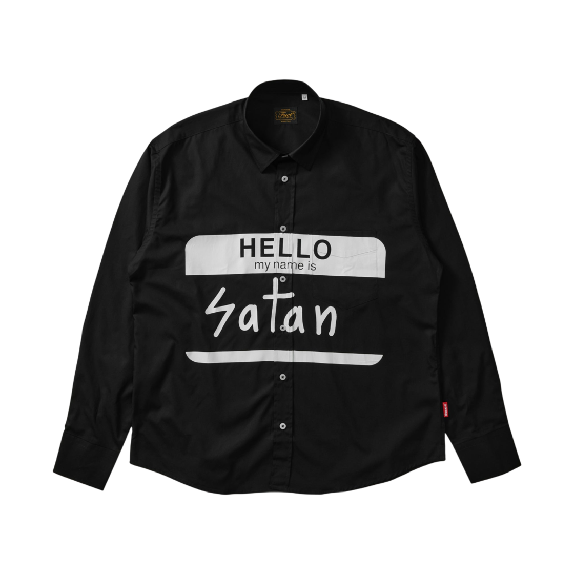 퍽트 헬로 마이 네임 이즈 사탄 버튼 업 블랙 - 24SS(Fuct Hello My Name Is Satan Button Up Black - 24SS)
