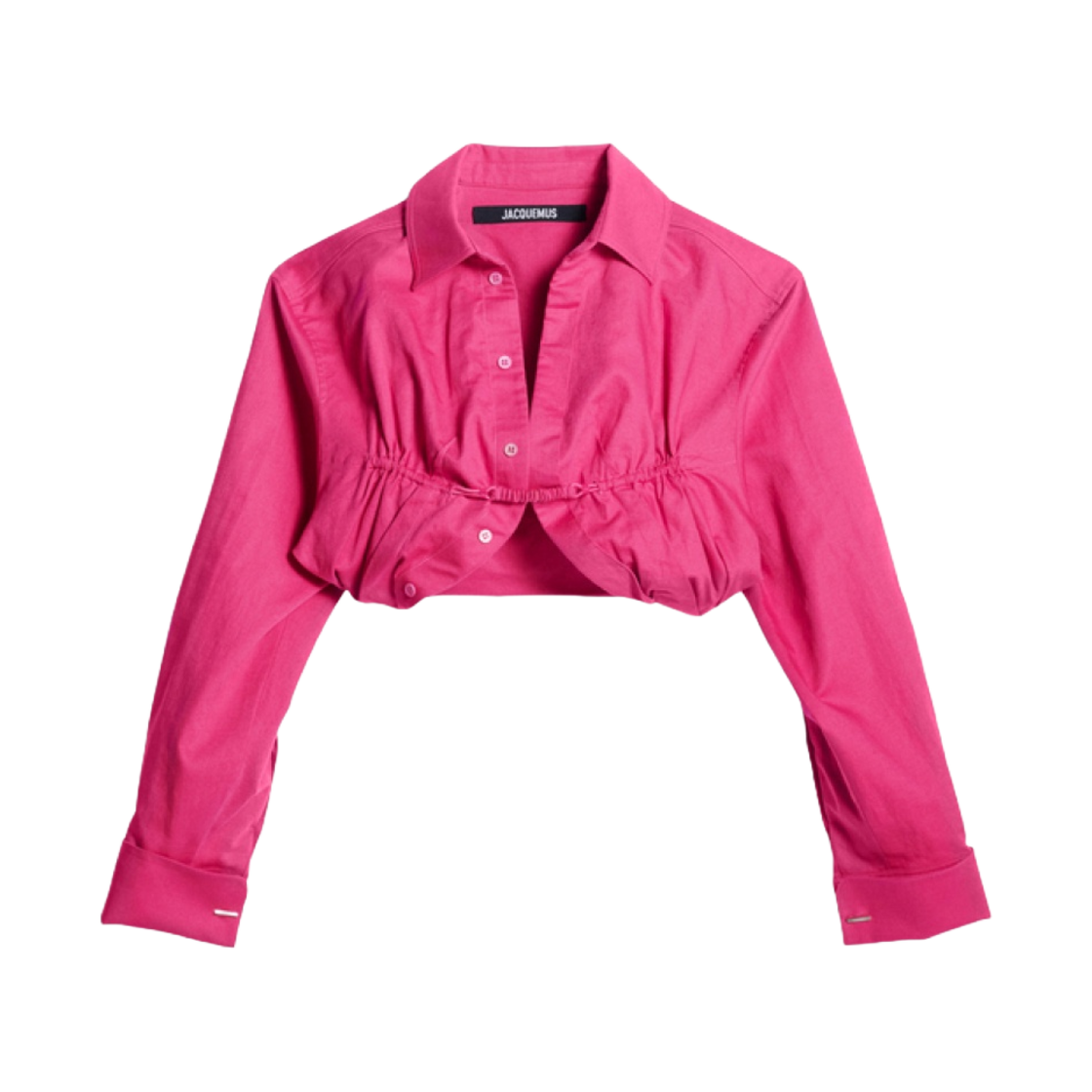 (W) 자크뮈스 라 슈미즈 마초우 볼레로 셔츠 핑크((W) Jacquemus La Chemise Machou Bolero Shirt Pink) - 1