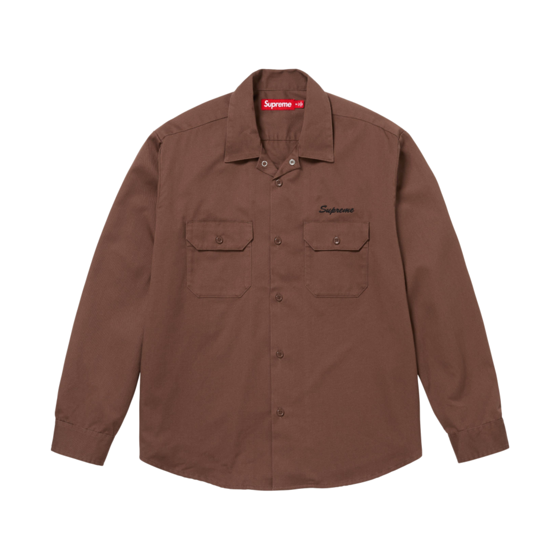 슈프림 스노우 화이트 워크 셔츠 브라운 - 24FW(Supreme Snow White Work Shirt Brown - 24FW) - 2