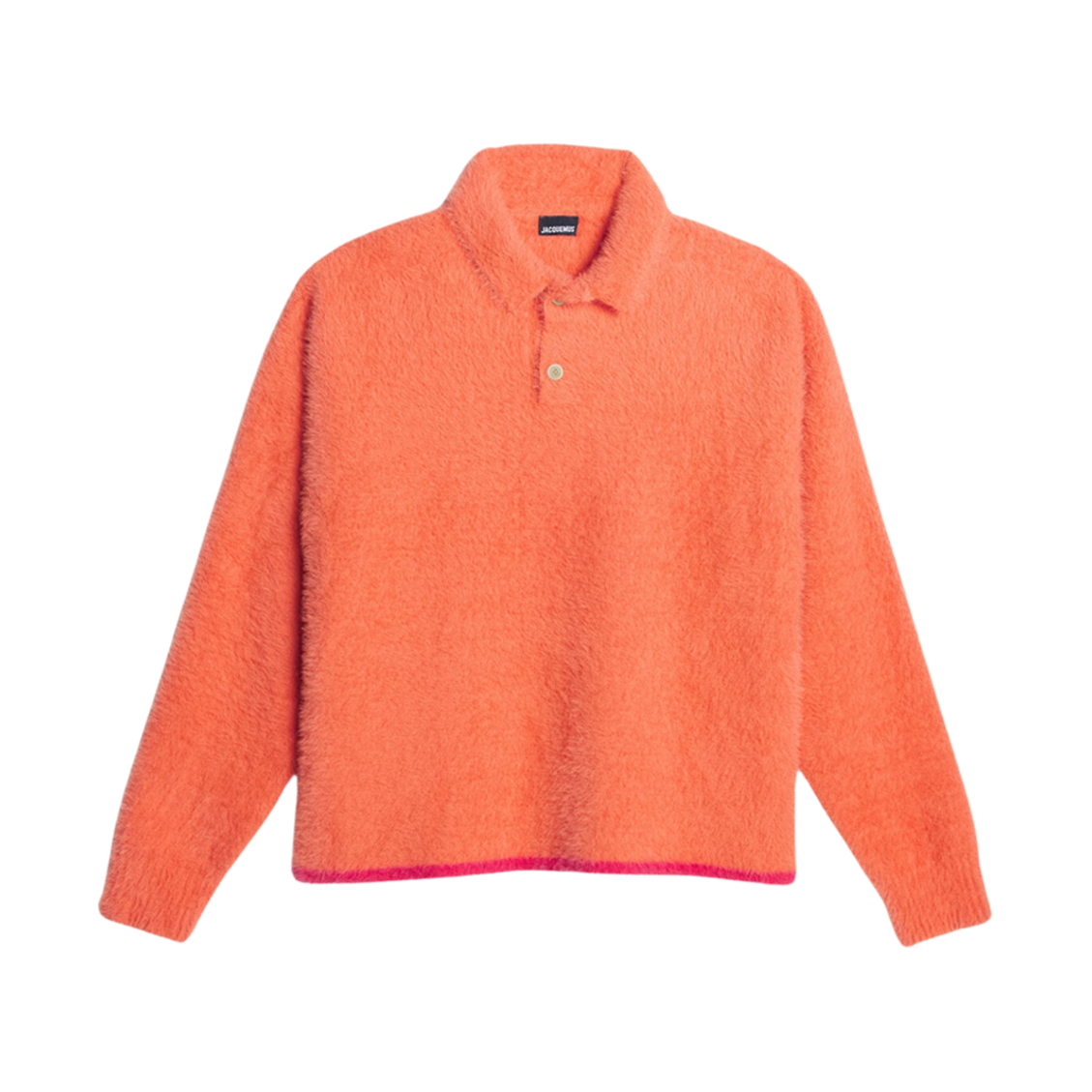 자크뮈스 르 폴로 네브 플러피 롱슬리브 폴로 오렌지(Jacquemus Le Polo Neve Fluffy Long Sleeve Polo Orange) - 1
