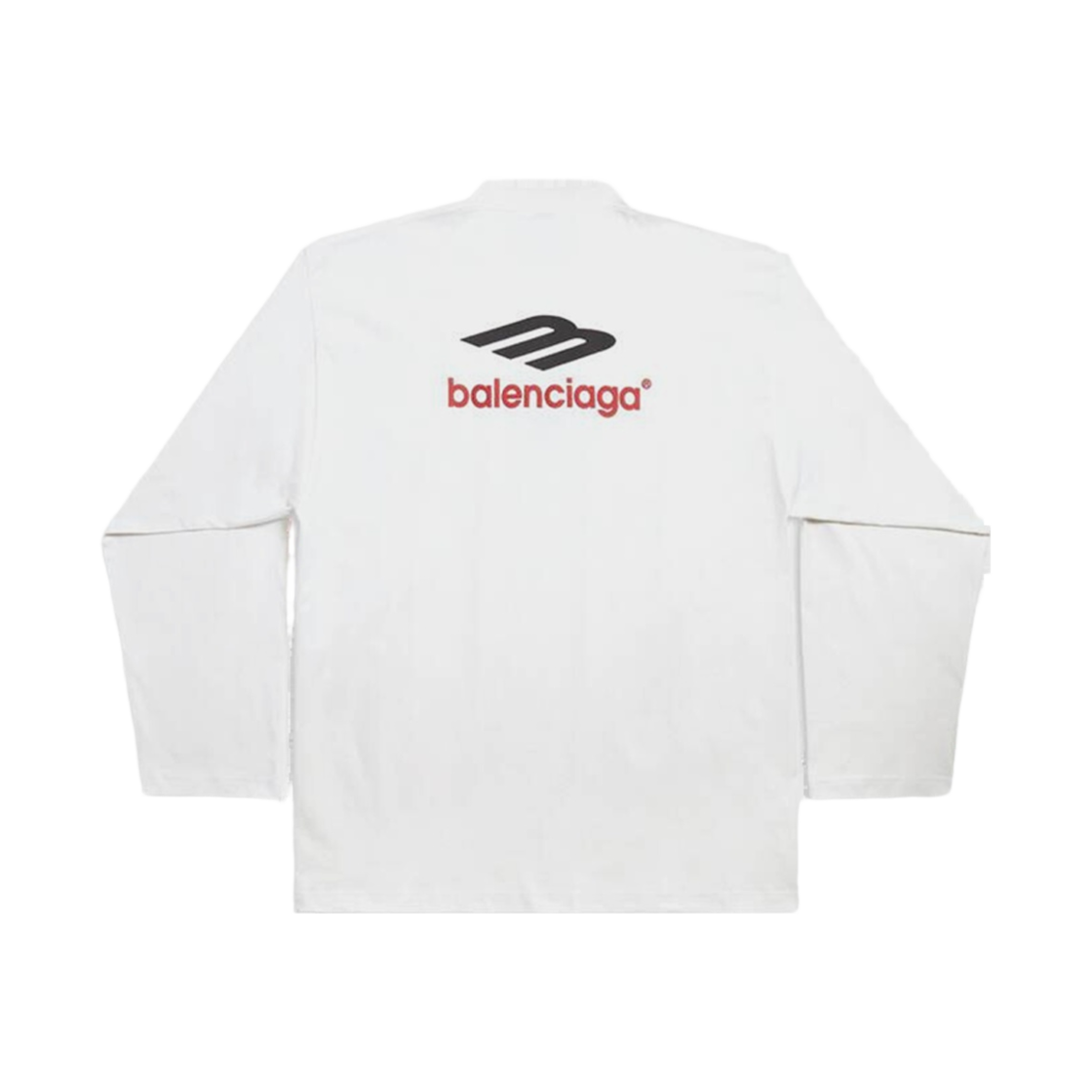 발렌시아가 3B 스포츠 아이콘 롱슬리브 티셔츠 오버사이즈 화이트 블랙(Balenciaga 3B Sports Icon Long Sleeve T-Shirt Oversized White Black) - 2