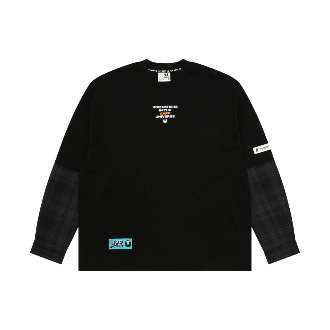 에이프 메인 롱 티 블랙 - 24FW