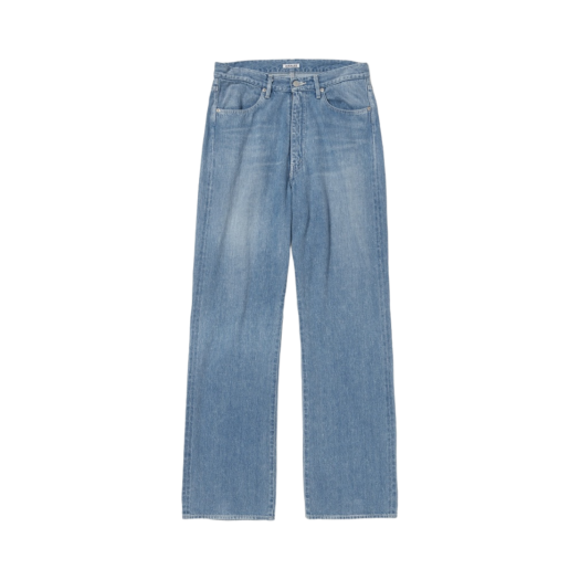 Auralee Selvedge Faded Light Denim Pants Light Indigo