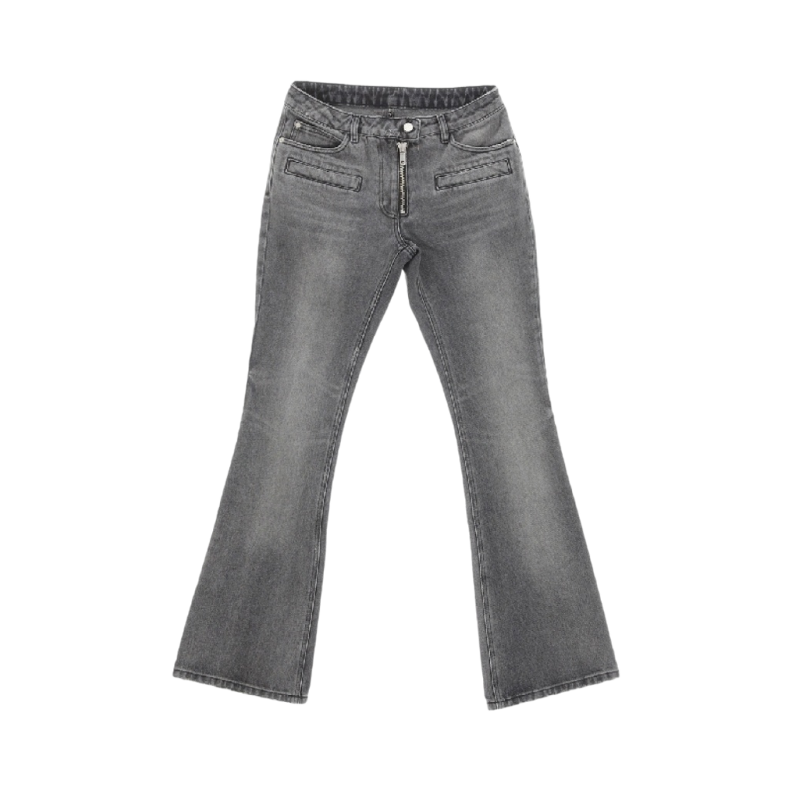(W) 꾸레쥬 데님 스트레이트 팬츠 그레이((W) Courreges Denim Straight Pants Grey)