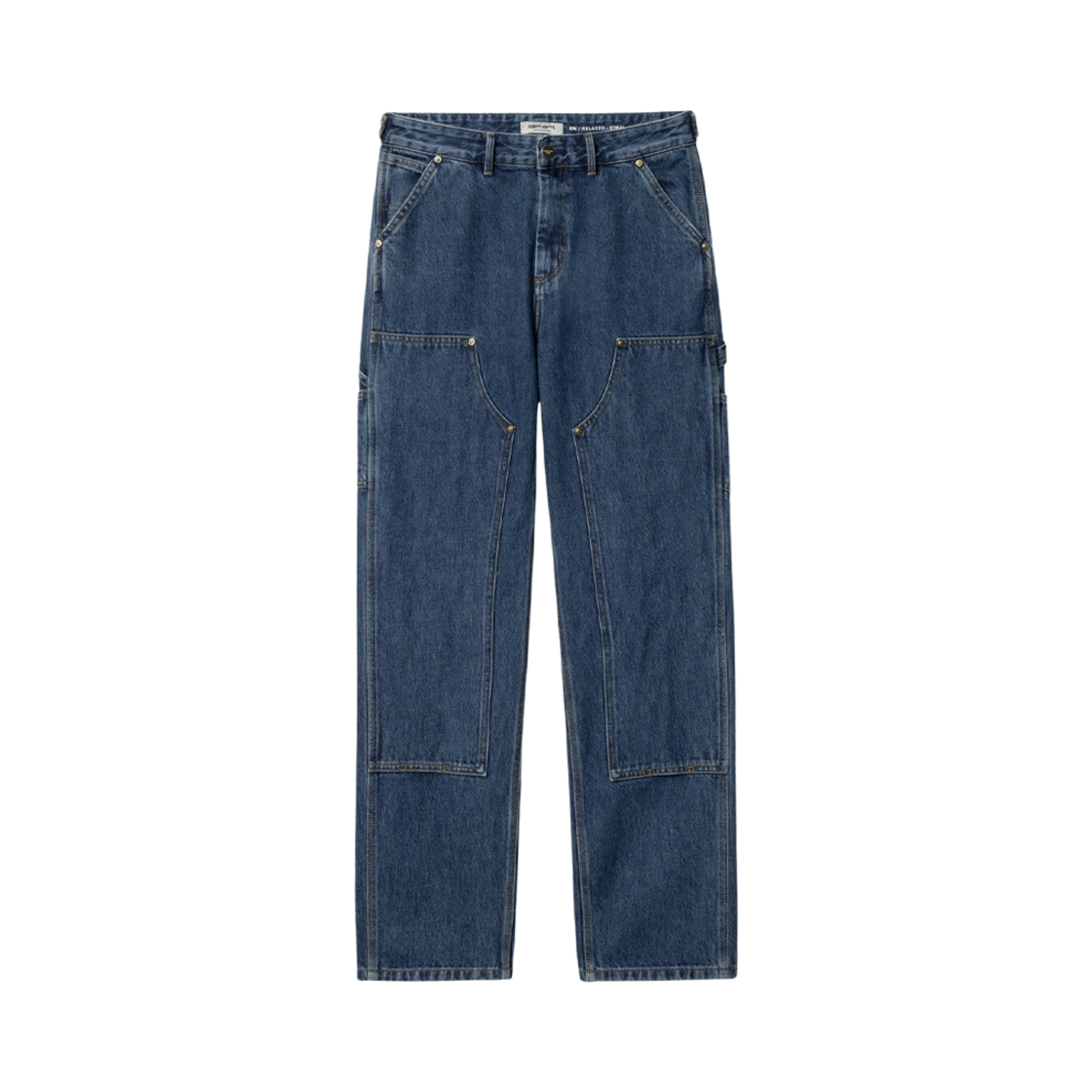 (W) 칼하트 WIP 내쉬 더블 니 팬츠 블루 스톤 워시드