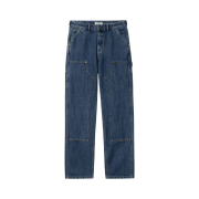 (W) Carhartt WIP Nash Double Knee Pants Blue Stone Washed