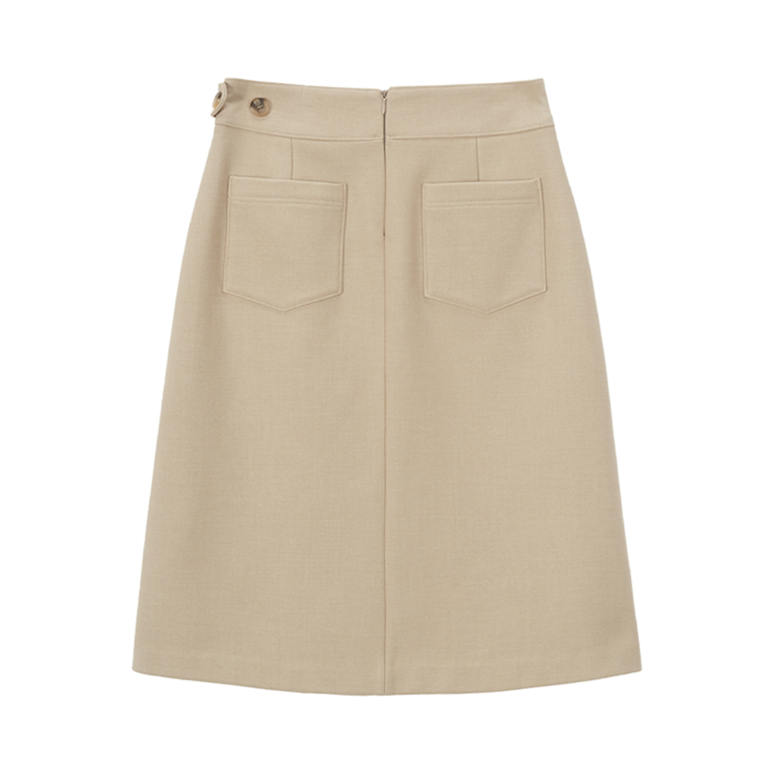 (W) 마뗑킴 플리츠 믹스 미디 스커트 베이지((W) Matin Kim Pleats Mix Midi Skirt Beige) - 2