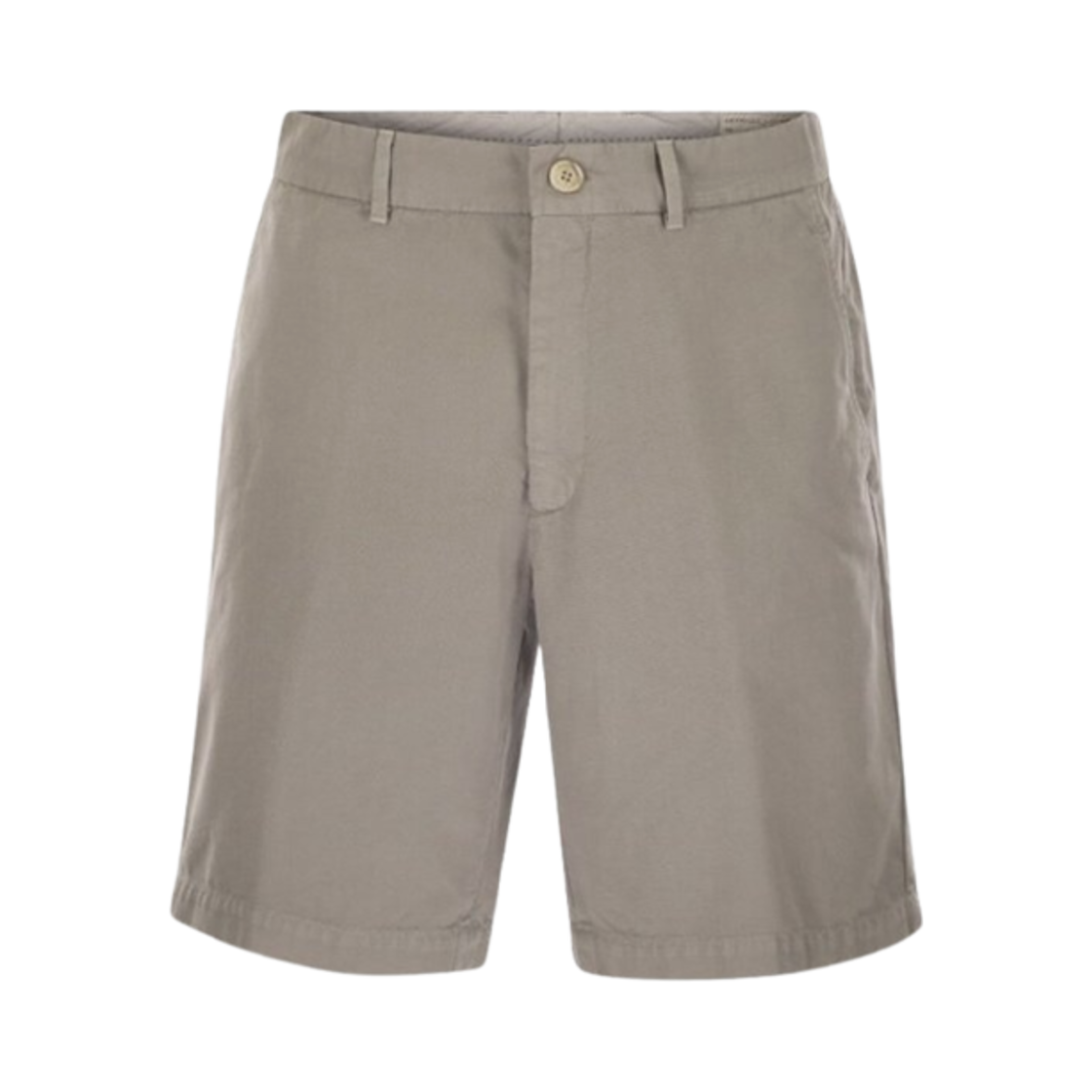 M252DU0010-C6012 Brunello Cucinelli Garment-Dyed Twisted Cotton Gabardine Bermuda Shorts Grey