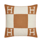 Hermes Avalon Small Pillow Merino Wool Cashmere Ecru Camel