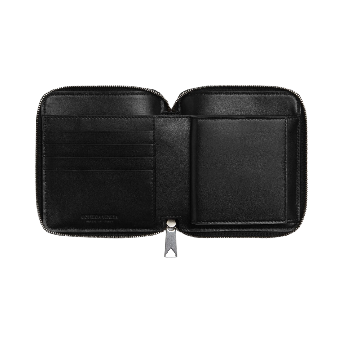 보테가 베네타 컴팩트 집 어라운드 지갑 블랙(Bottega Veneta Compact Zip Around Wallet Black) - 2
