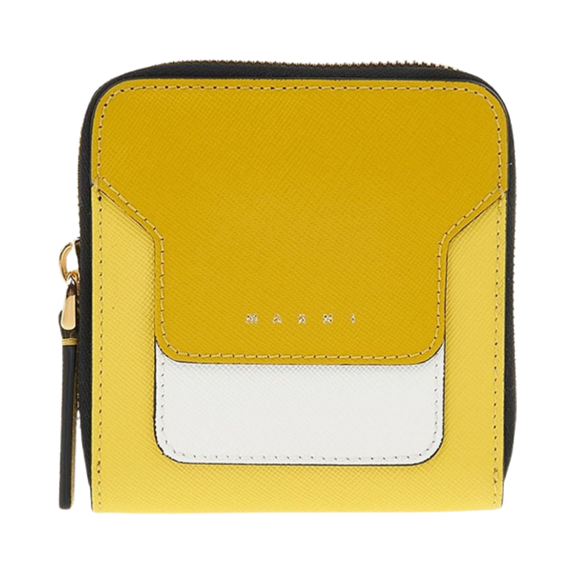 PFMOQ09U11-LV520-Z503N Marni Zip-Around Wallet Light Topaz Lily White