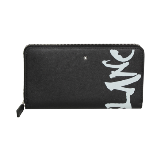 Montblanc Sartorial Calligraphy Zip Around Wallet Black