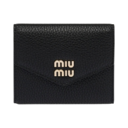 Miu Miu Small Leather Wallet Black