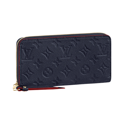 Louis Vuitton Zippy Wallet Monogram Empreinte Navy Blue Red