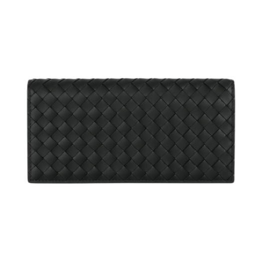 442556V47W11000 Bottega Veneta Intrecciato Wallet Black