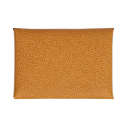 Hermes Calvi Duo Compact Card Holder Epsom & Palladium Sesame