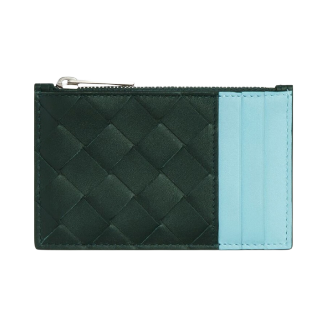 보테가 베네타 지퍼 카드 케이스 잉크웰 페일 블루(Bottega Veneta Zipped Card Case Inkwell Pale Blue) - 1