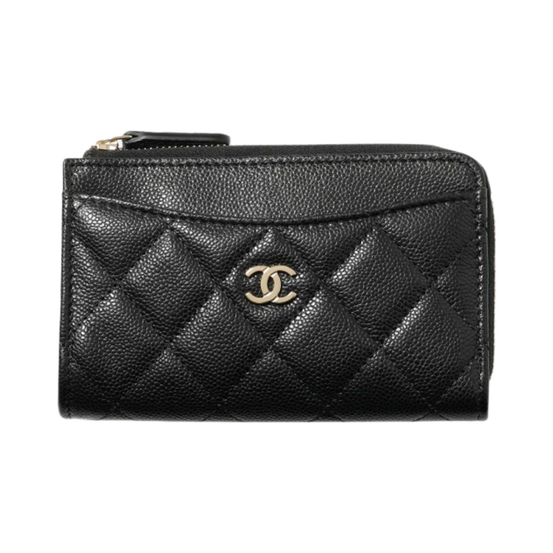 샤넬 카드 홀더 그레인드 샤이니 카프스킨 & 골드 메탈 블랙(Chanel Card Holder Grained Shiny Calfskin & Gold Black)