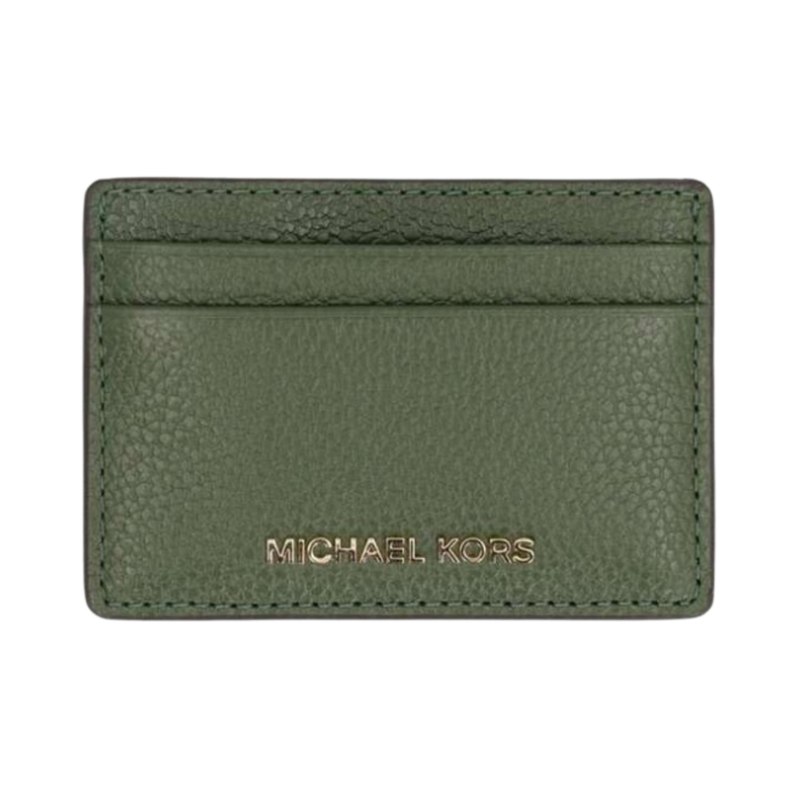 34F9GF6D0L386 Michael Kors Pebbled Leather Card Case Amazon Green