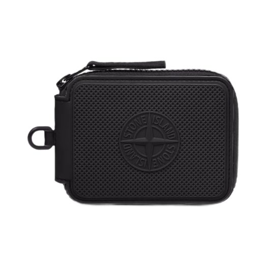 K1S1595000-03S0209-V0062 Stone Island 9500003 Rubberised Silicone Wallet with Zipper and Card Slots Lead Grey - 25SS