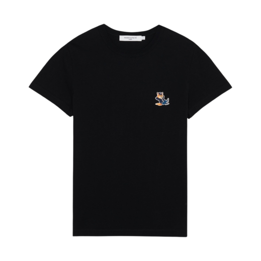 (W) Maison Kitsune Dressed Fox Patch Classic T-Shirt Black