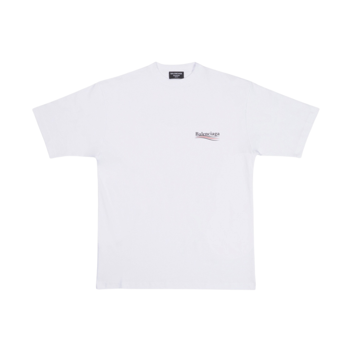 620969TIV529040 Balenciaga Political Campaign T-Shirt Large Fit White