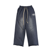 Flavorism VTG Washed One Tuck Wide Sweat Pants Faded Navy