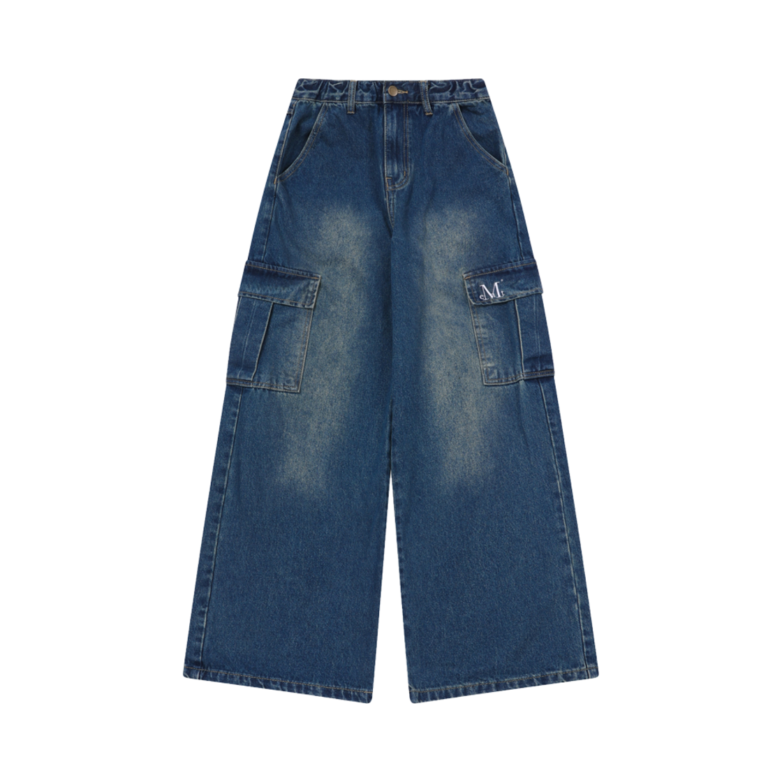 무센트 칼렛 와이드 카고 데님 팬츠 데님(MUCENT Carlet Wide Cargo Denim Pants Denim) - 1