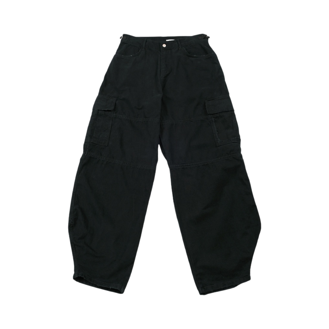 뉴치프시크 디피 데미지드 커브 카고 팬츠 워시드 블랙(Newcheapchic.dp Damaged Curve Cargo Pants Washed Black)