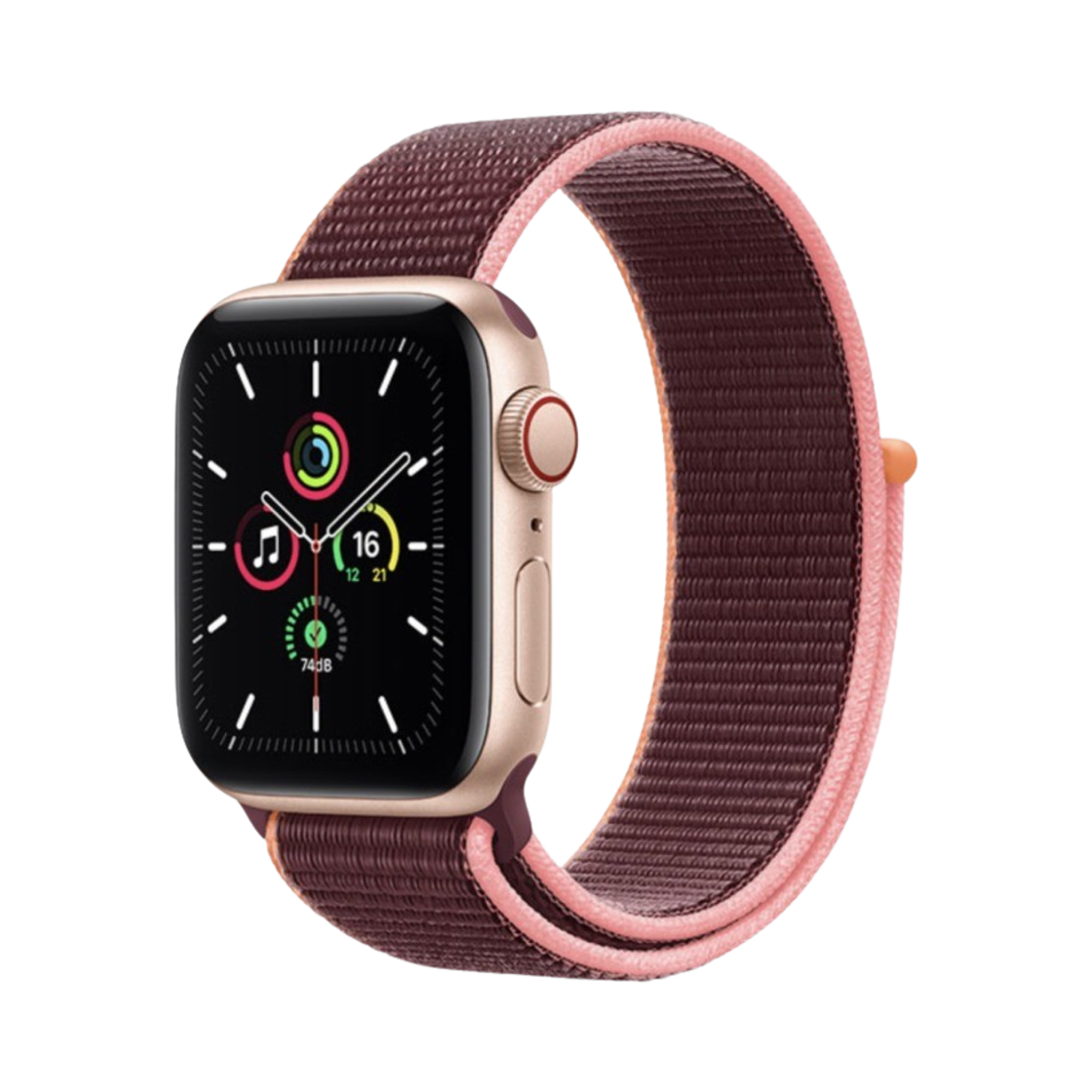 애플 워치 SE 40mm 셀룰러 골드 알루미늄 케이스 스포츠 루프 플럼 (국내 정식 발매 제품)(Apple Watch SE 40mm Cellular Gold Aluminum Case with Sport Loop Plum (Korean Ver.)) - 1