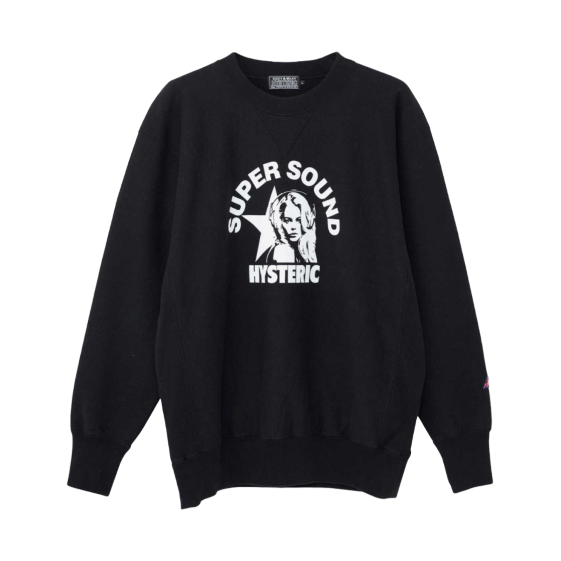 히스테릭 글래머 슈퍼 사운드 헤비 웨이트 스웨트셔츠 블랙(Hysteric Glamour Super Sound Heavy Weight Sweatshirt Black) - 1