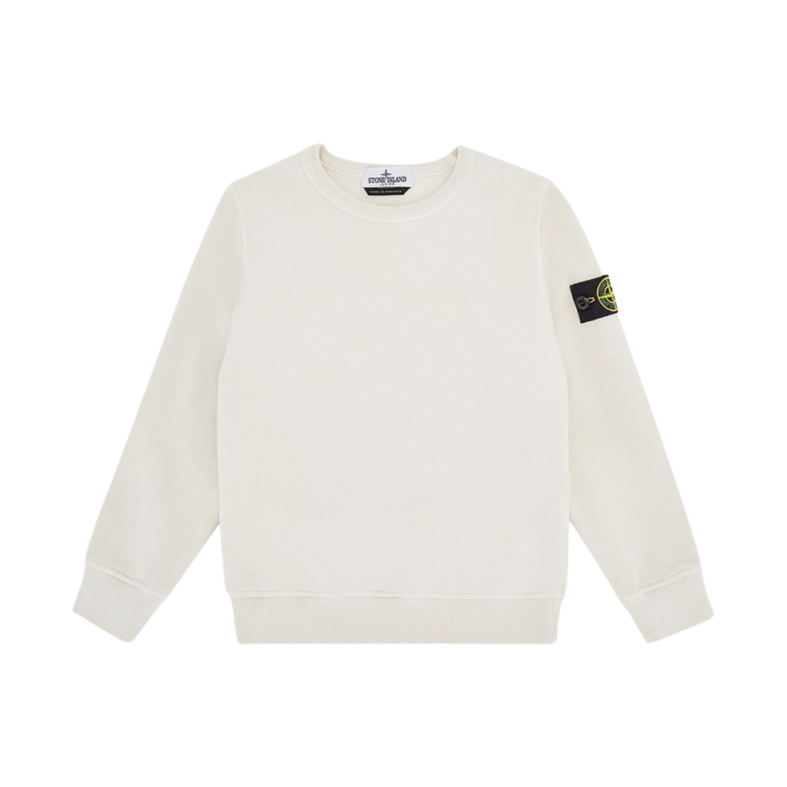 (키즈) 스톤 아일랜드 61340 코튼 플리스 크루넥 스웨트셔츠 스투코 - 22FW((Kids) Stone Island 61340 Cotton Fleece Crewneck Sweatshirt Stucco - 22FW) - 1