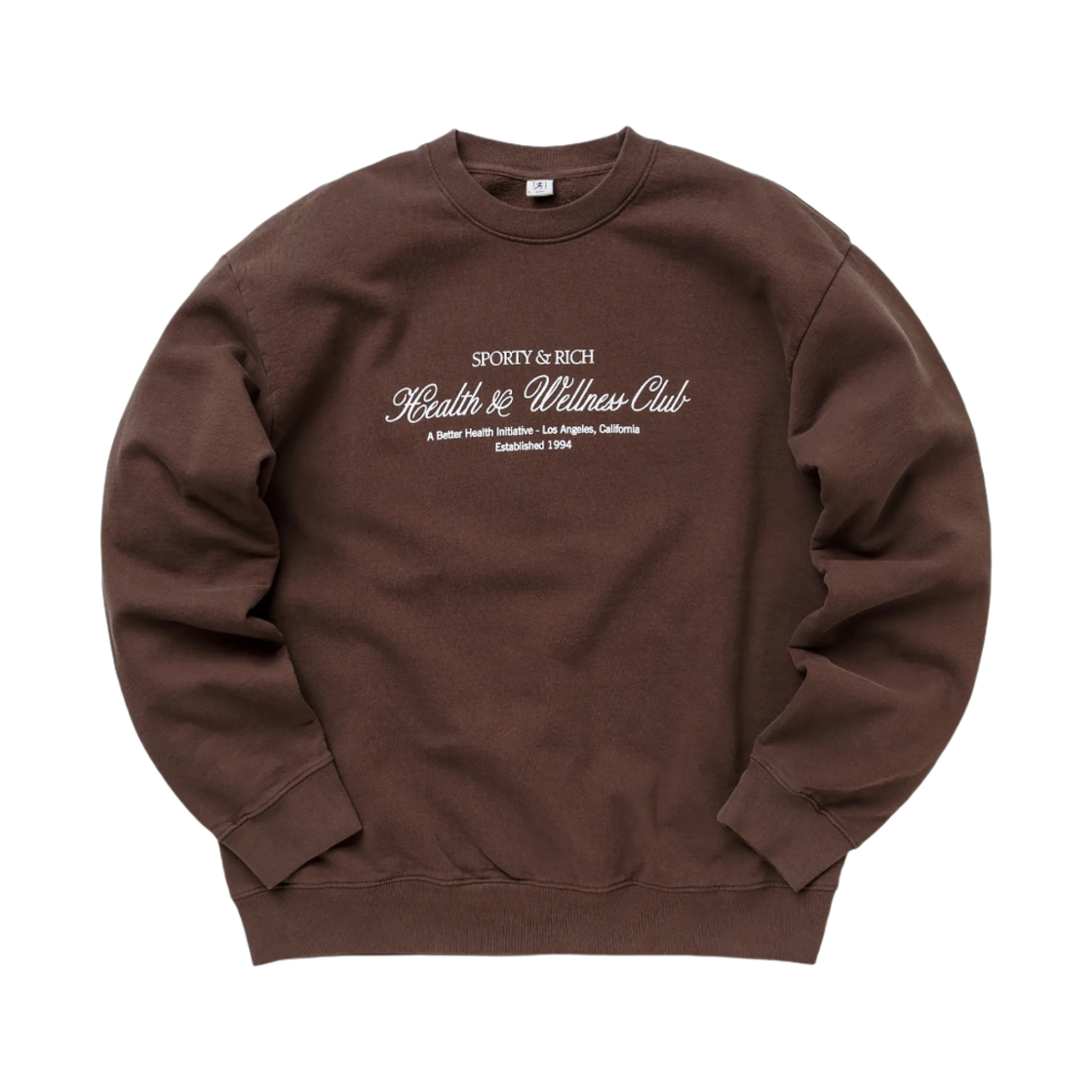 스포티 앤 리치 H&W 클럽 울 크루넥 초콜릿(Sporty & Rich H&W Club Wool Crewneck Chocolate) - 1