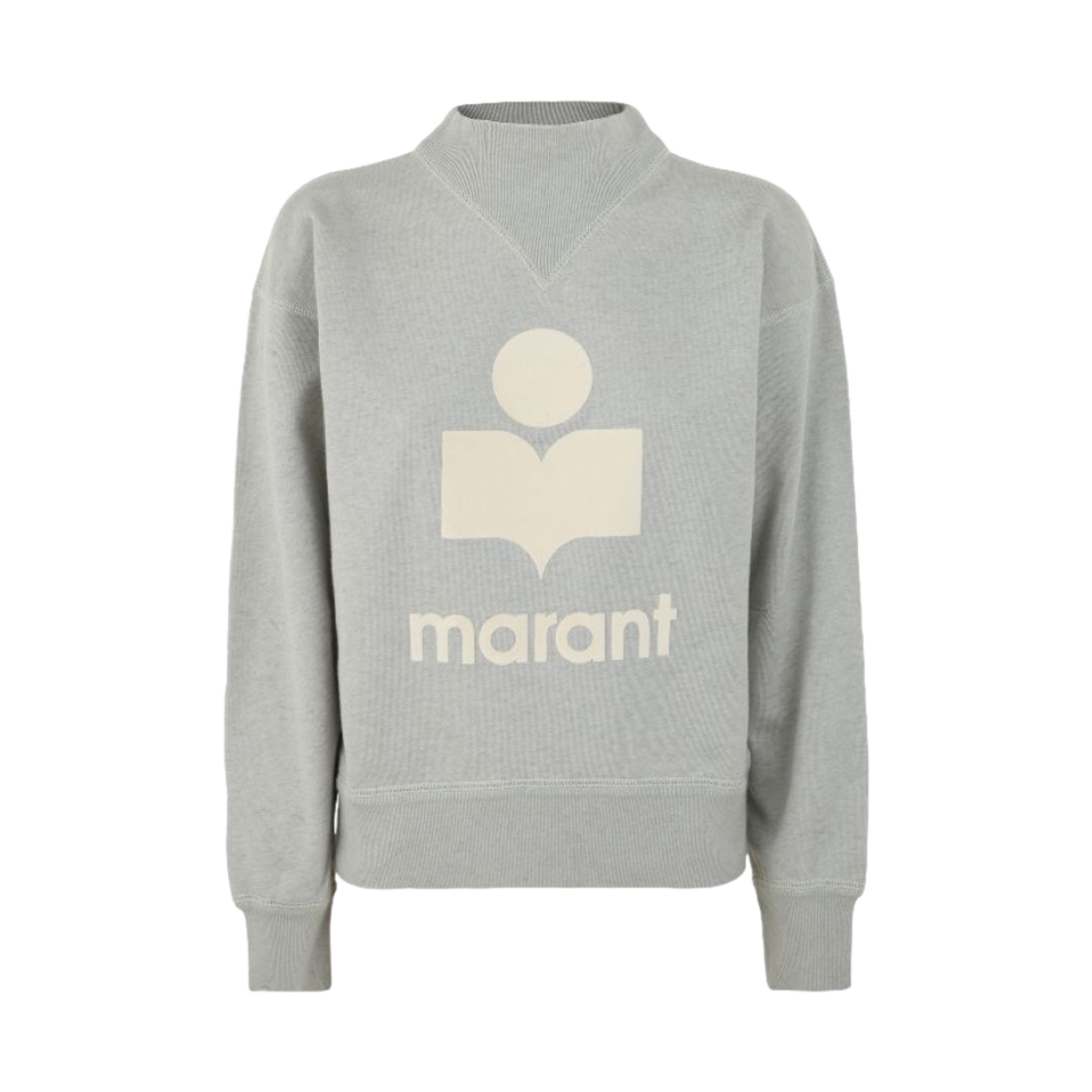 SW0003FA-A1M07E-LUEC (W) Isabel Marant Moby Logo Sweatshirt Light Blue Ecru - 23SS