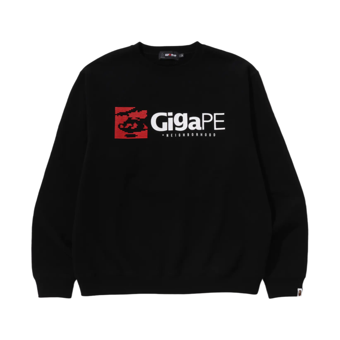 베이프 x 네이버후드 기가페 크루넥 블랙(BAPE x Neighborhood Gigape Crewneck Black) - 1