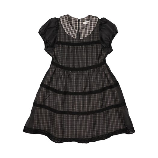 P0000DJO Dared Babydoll Dress In Black Check