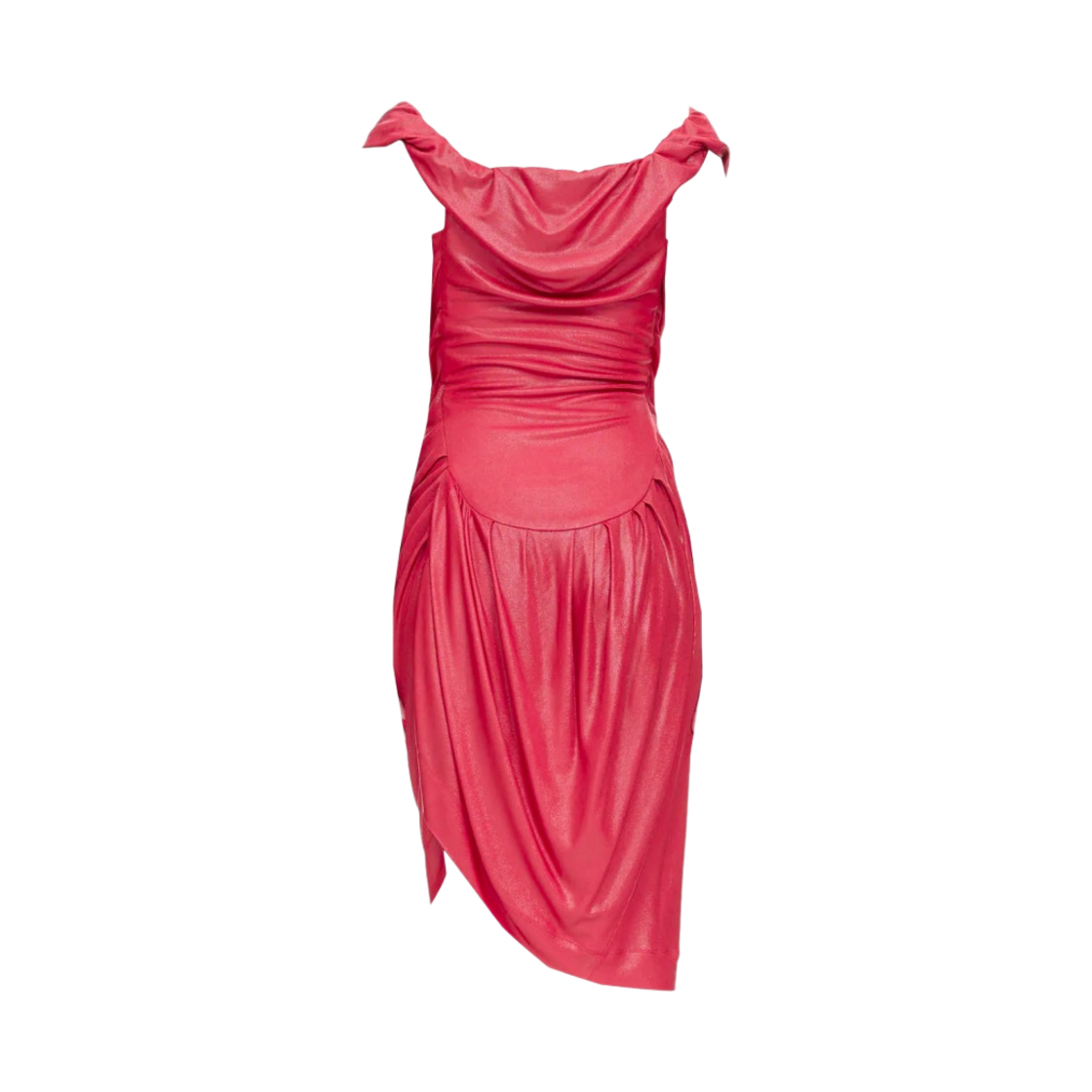 (W) 비비안 웨스트우드 지니 미니 저지 드레스 레드 그린((W) Vivienne Westwood Ginnie Mini Jersey Dress Red Green) - 2