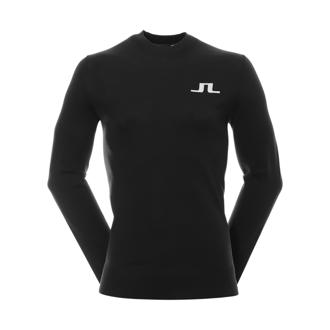 GMKW08963-9999 J.Lindeberg Gus Crew Neck Sweater Black