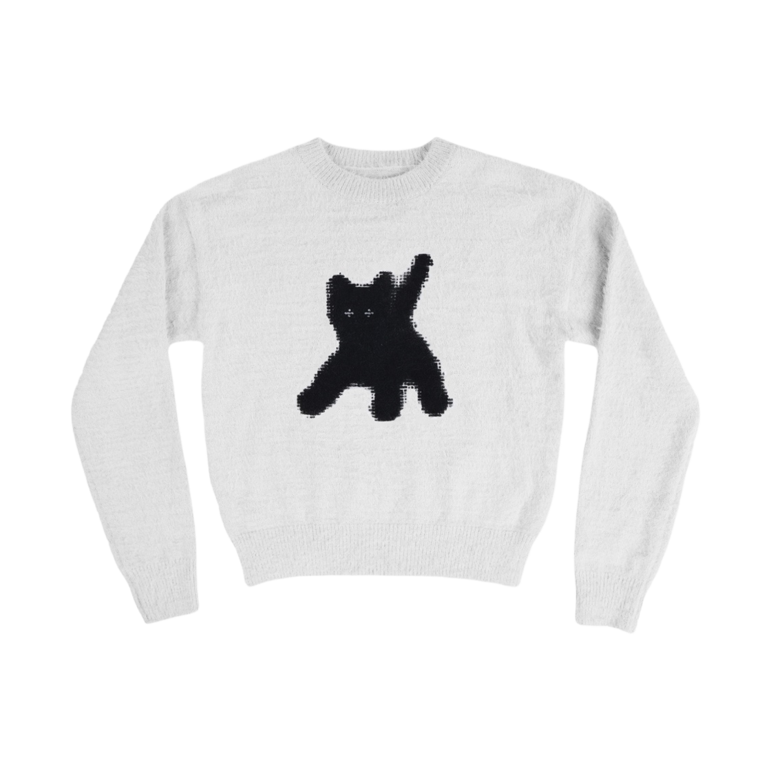 - Aeae Flashed Cats Angora Knit White