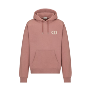 Dior CD Icon Hooded Sweatshirt Organic Cotton Fleece Pink